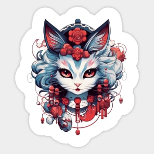 Cat geisha Nekomata Sticker